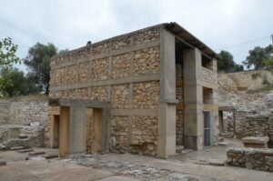 royal villa remnants in Knossos Palace in Heraklion