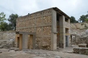 royal villa remnants in Knossos Palace in Heraklion